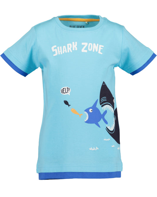 Blue Seven T-Shirt mit Hai-Print-Mokkini Kindermode