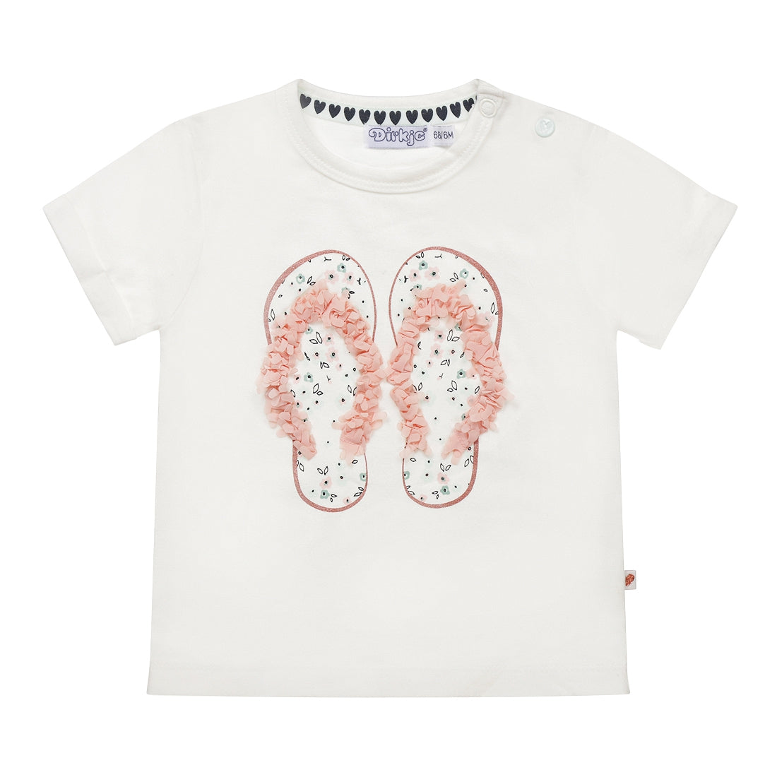 Dirkje T-Shirt mit Flip-Flops-Motiv-Mokkini Kindermode