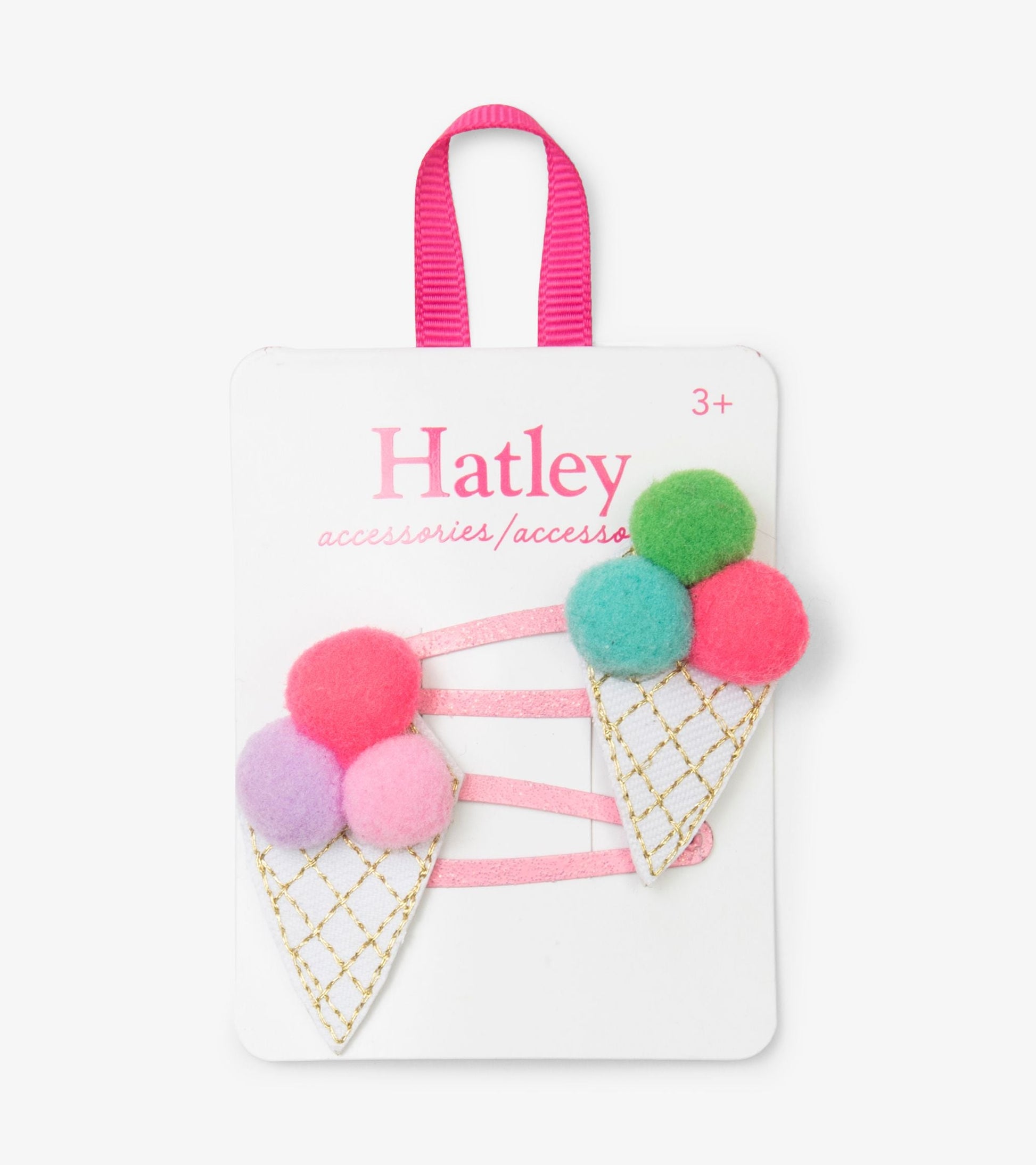 Hatley Haarspangen 2-Pack mit Eistüte und bauschigen Eiskugeln-Mokkini Kindermode