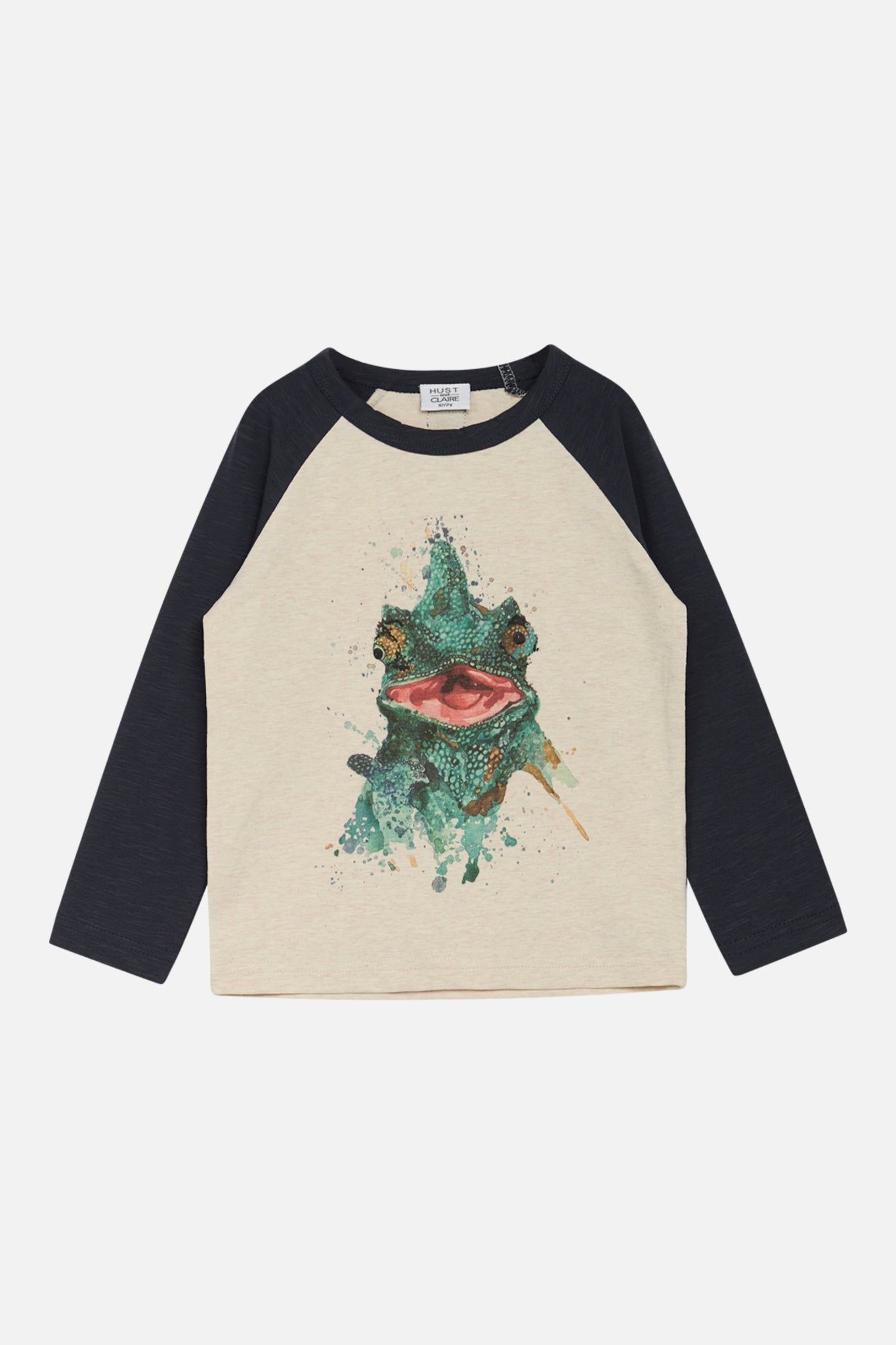 Hust & Claire T-Shirt Langarm mit Leguan-Print-Mokkini Kindermode