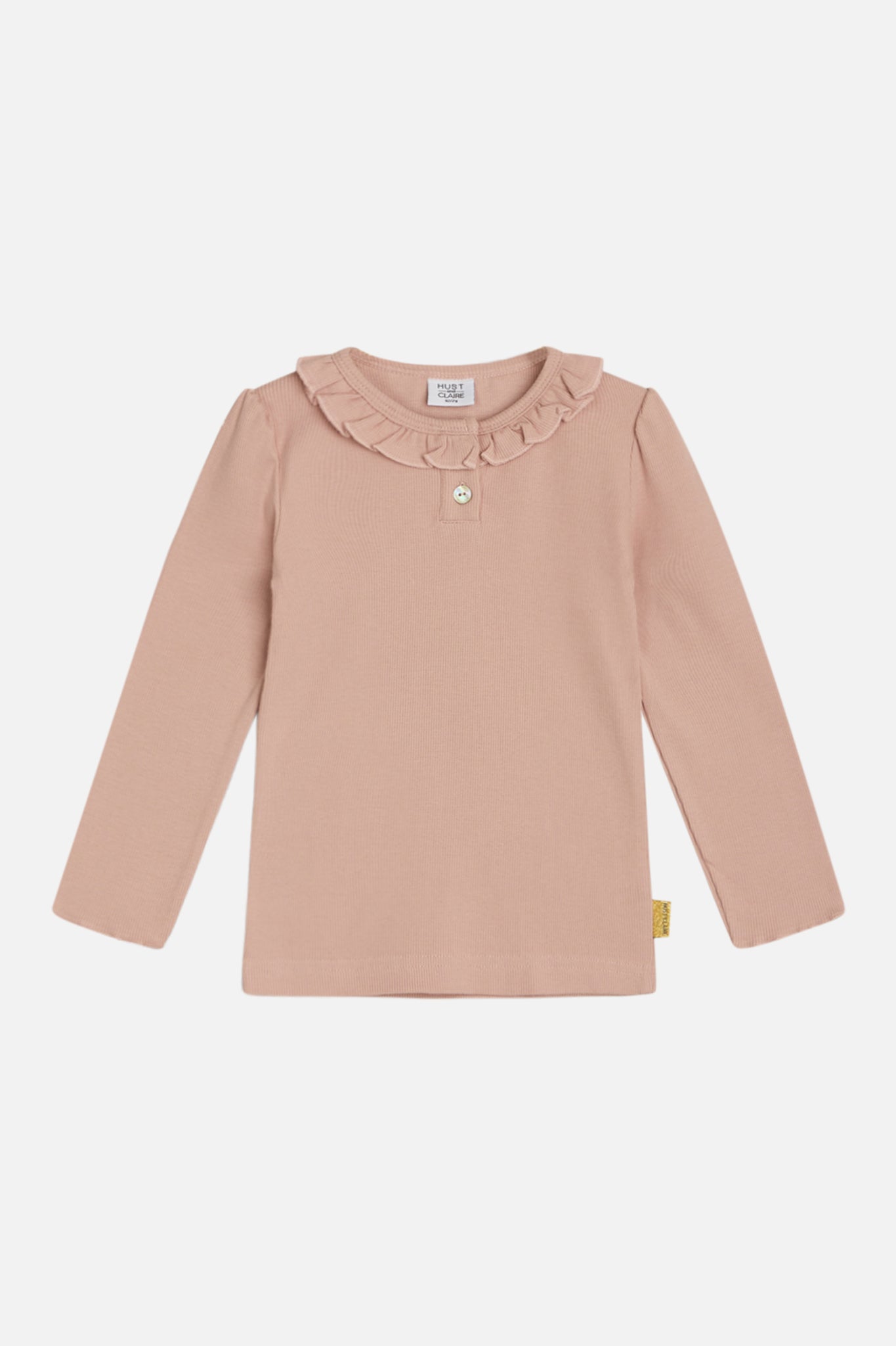 Hust & Claire T-Shirt Langarm mit Rüschenkragen-Mokkini Kindermode