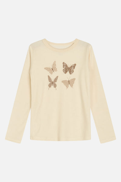Hust & Claire T-Shirt Langarm mit Schmetterling-Print-Mokkini Kindermode