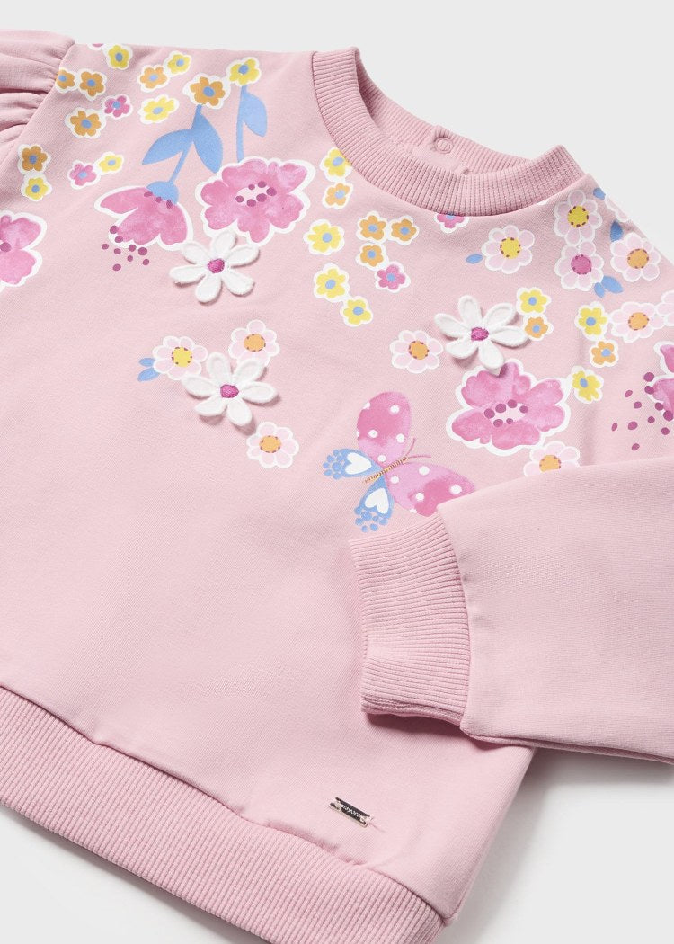 Mayoral Baby Sweatshirt mit bunten Blumenmotiv-Mokkini Kindermode