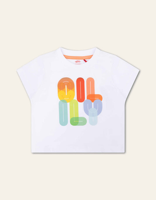 Oilily T-Shirt mit bunten Buchstaben-Oilily-Mokkini Kindermode